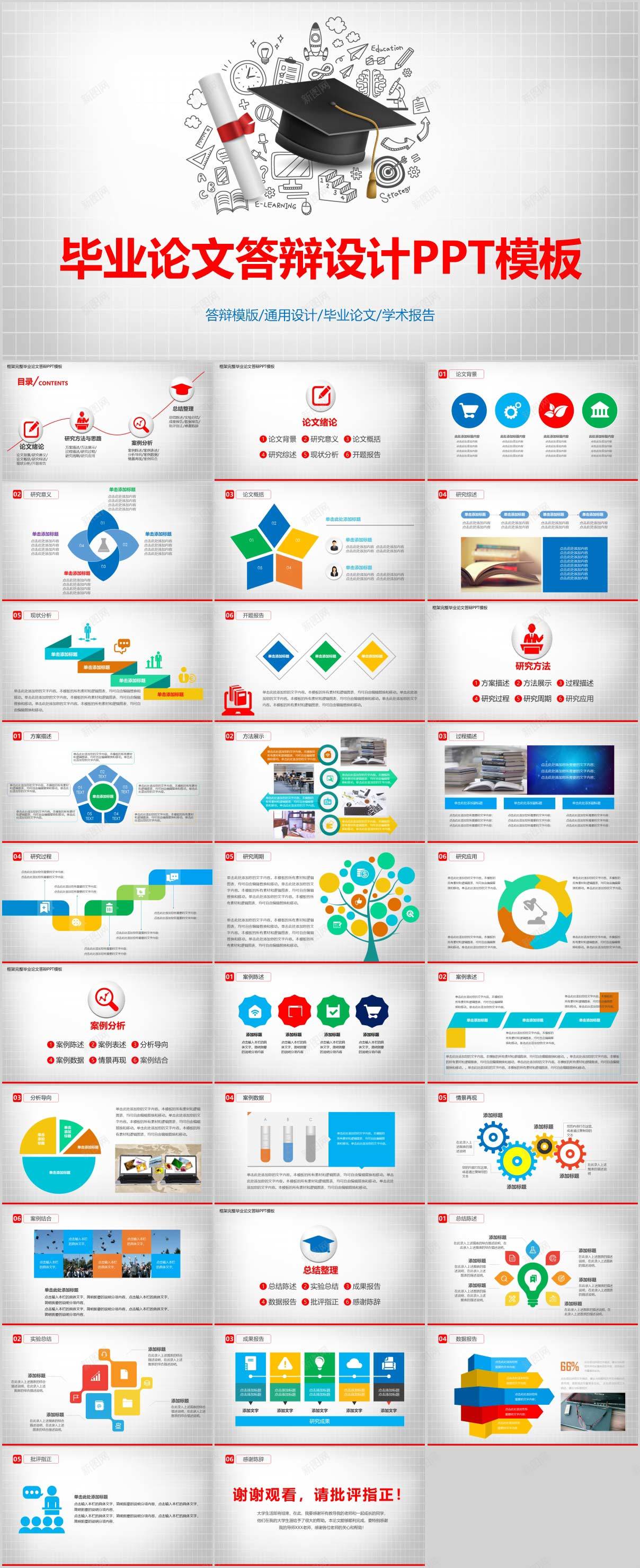 红色学术风论文答辩模板PPT模板_新图网 https://ixintu.com 学术 模板 答辩 红色 论文