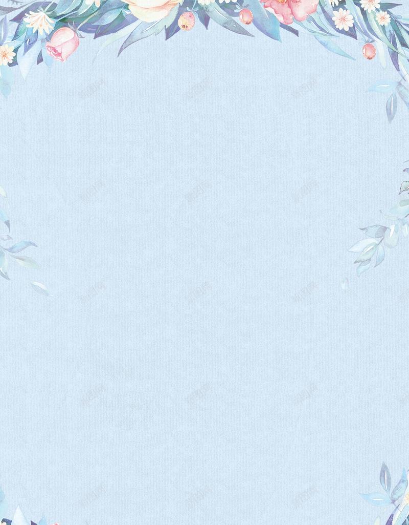浅蓝色手绘女装花卉背景jpg设计背景_新图网 https://ixintu.com 女装 手绘 文艺 浅蓝色 清新 纹理 花卉背景 花朵 质感 边框