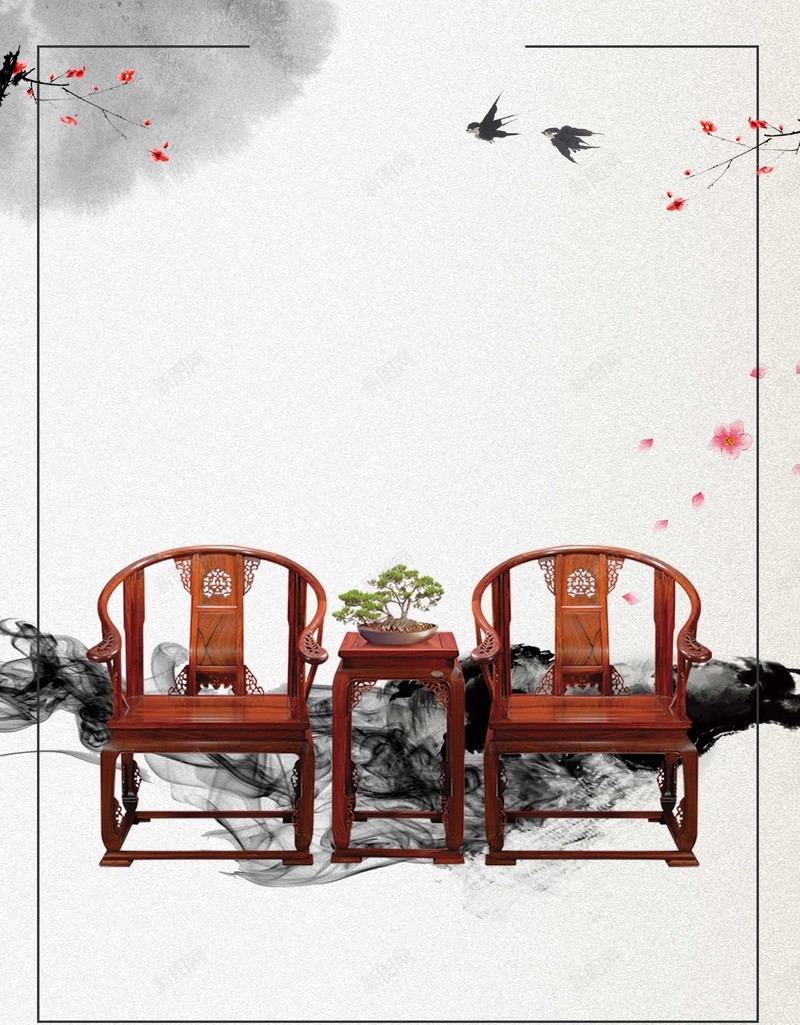 中国风红木背景jpg设计背景_新图网 https://ixintu.com PSD 中国风 中式 古风 复古 太师椅 家具 家居 平面 广告 椅子 模板 海报 素材 红木 背景