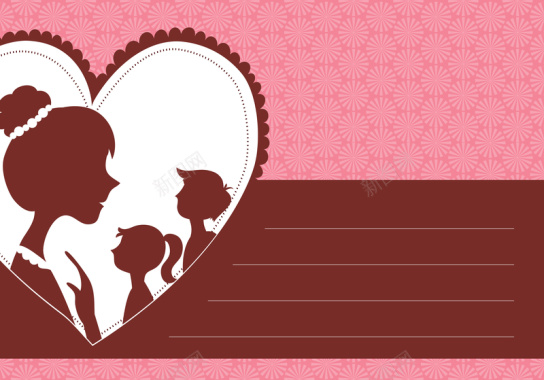 粉色浪漫母亲节背景矢量图背景