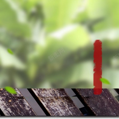 风景绿色树叶地板香蕉背景摄影图片
