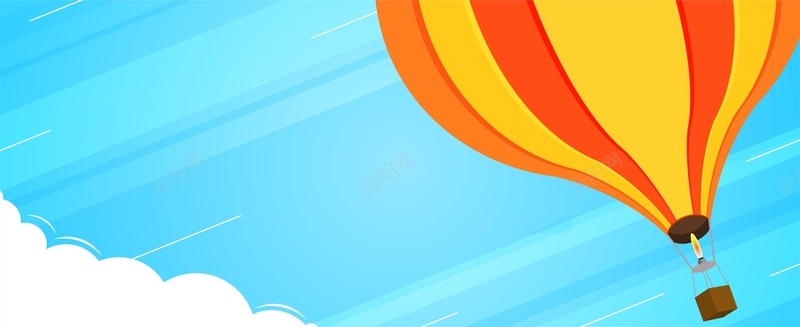 卡通热气球海报背景cdr设计背景_新图网 https://ixintu.com 云朵 卡通 手绘 热气球 童趣 蓝天 蓝色