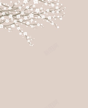 矢量日系手绘樱花背景背景