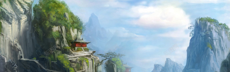 浪漫景色仙侠风中国风动画游戏背景背景