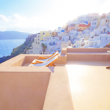 希腊建筑背景摄影图片