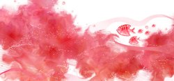 春节鱼红色浪漫背景高清图片