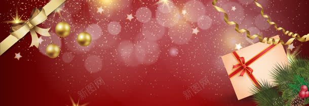 精致圣诞礼盒banner背景jpg设计背景_新图网 https://ixintu.com 丝带 礼物盒 红色圣诞节 蝴蝶结