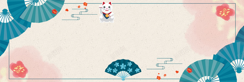 淘宝天猫电商国庆节旅游日本东京手绘海报背景
