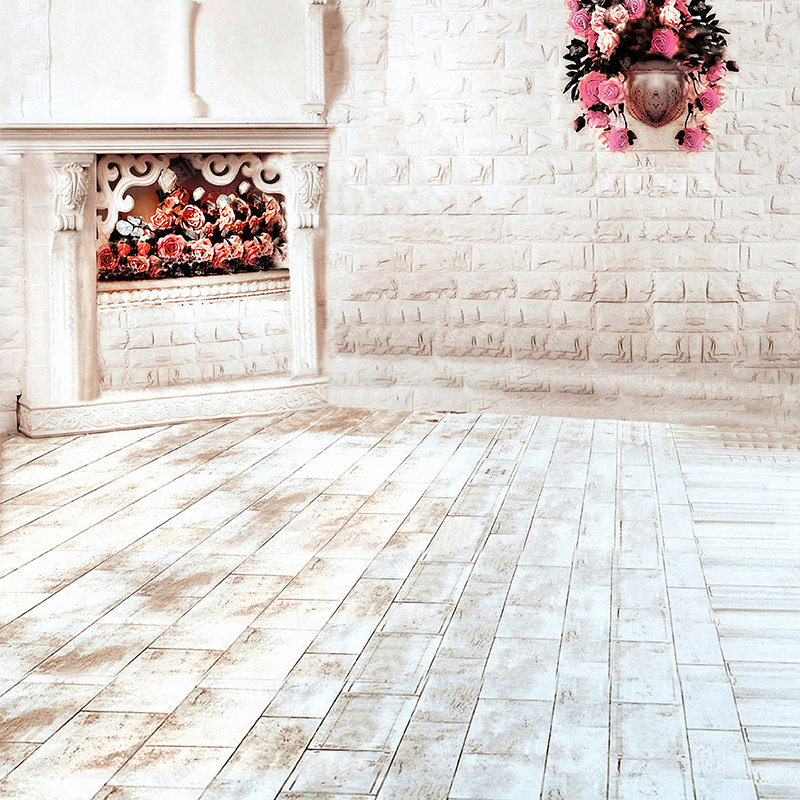 白色壁炉花朵唯美背景jpg设计背景_新图网 https://ixintu.com 主图 墙壁 家居 文艺 白色 砖墙 花 装饰物