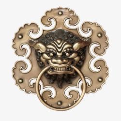 铜锁免抠素材虎头锁高清图片