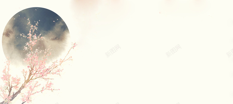 浪漫唯美花朵背景jpg设计背景_新图网 https://ixintu.com 中国风 古风 唯美 手绘 月下 浪漫 海报banner 花朵 花瓣 花瓣雨