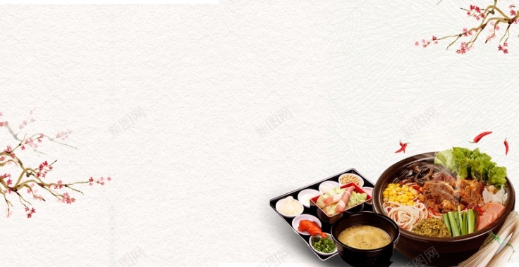 传统日式面馆面食背景