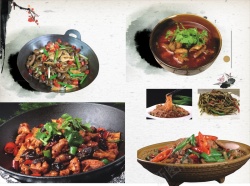 中国炒菜美味菜肴元素美食菜单背景海报