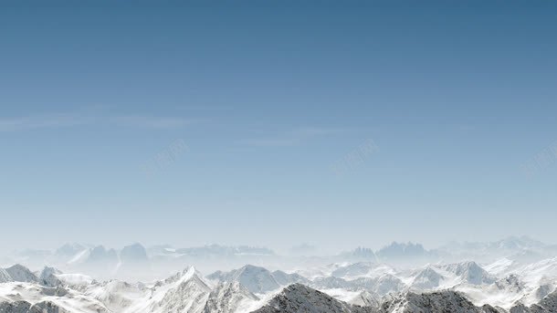 雪山蓝天白云宽屏背景