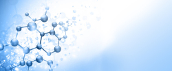 石墨烯分子结构插画护士节医疗分子结构蓝色背景高清图片