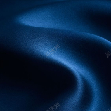 蓝色质感绸缎布背景图背景