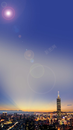 台湾风光台湾城市建筑风光背景高清图片