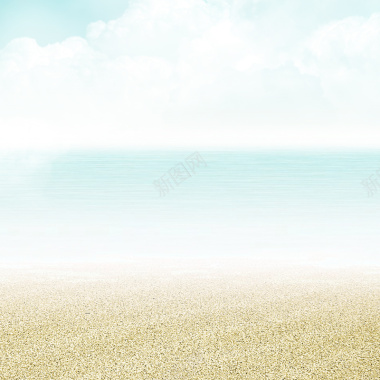 淡雅沙滩夏装主图背景