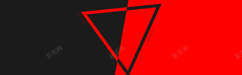 红黑对比电商背景海报psd设计背景_新图网 https://ixintu.com 三角行 几何 大气 对比 扁平 直观 简约 红色 经典 黑色