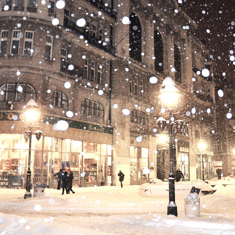 浪漫雪景背景jpg_新图网 https://ixintu.com 主图 冬天 摄影 文艺 浪漫 街头 质感 雪景 风景