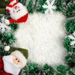 雪人相框素材圣诞节背景边框高清图片