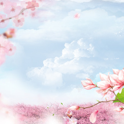 护肤零食好货粉色桃花春季主图背景高清图片