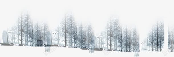 冬季野外自然公园png免抠素材_新图网 https://ixintu.com 公园 冬季 自然 野外