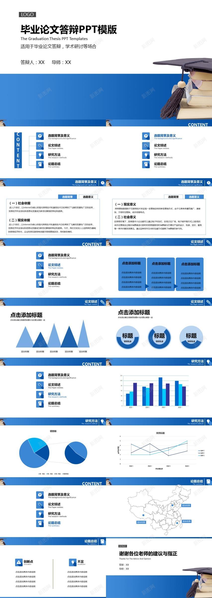 蓝白简约风毕业论文答辩PPT模版PPT模板_新图网 https://ixintu.com 模版 毕业论文 答辩 简约 蓝白