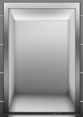 四角科技电梯简约金属边框背景背景