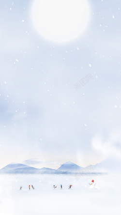 纯洁白雪白色雪天立冬节气宣传背景高清图片