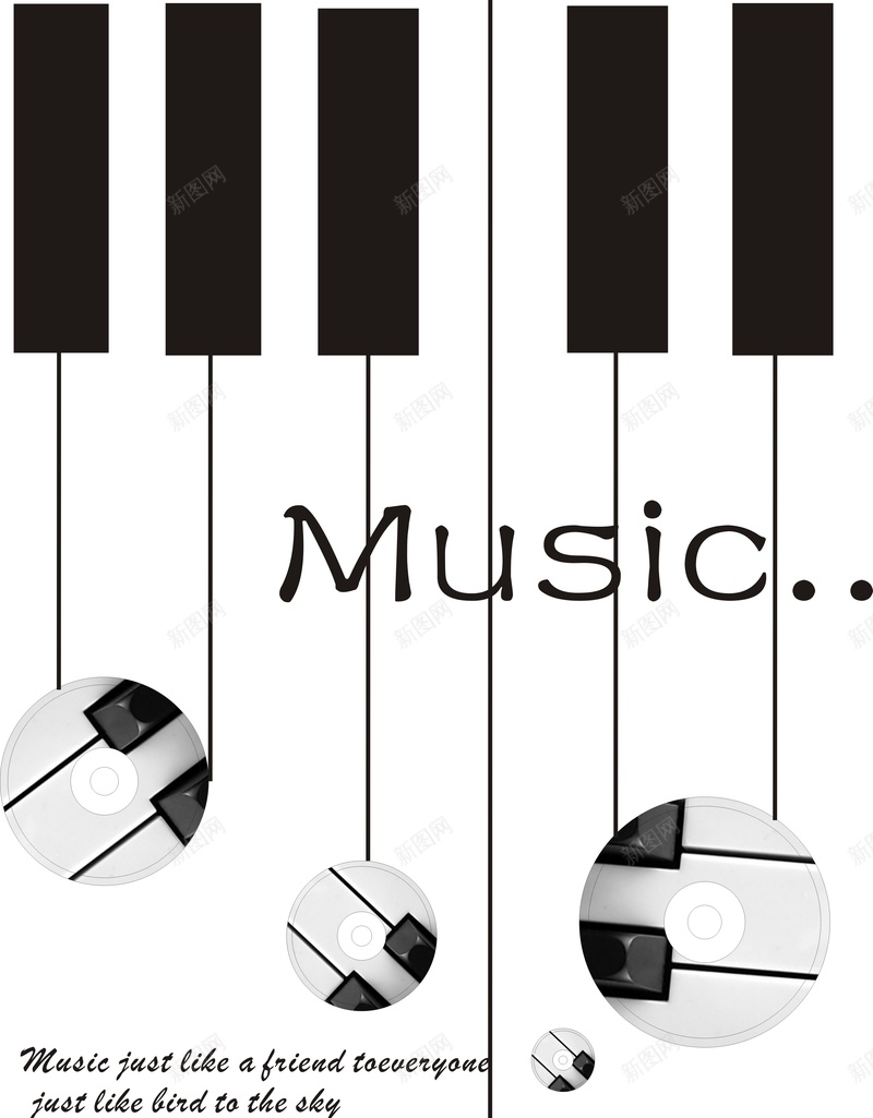 时尚钢琴海报背景cdr_新图网 https://ixintu.com 乐器 开心 时尚素材 适当 钢琴 钢琴海报 音乐 音符 黑白风