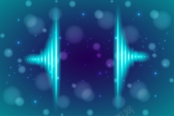 AI音频蓝色音乐音频背景矢量高清图片