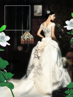 宫廷贵族简约唯美复古欧式婚纱摄影海报背景高清图片