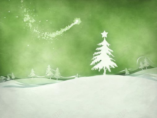 雪地圣诞树背景背景