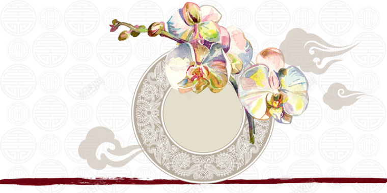 古典水墨传统花纹中国风背景1背景