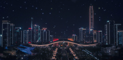 大都市深圳璀璨灯光夜景高清图片