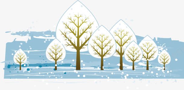 冬天下雪的树枝树木矢量图eps免抠素材_新图网 https://ixintu.com 下雪的树木 冬天的树木 平面树木素材 矢量的树木 矢量图