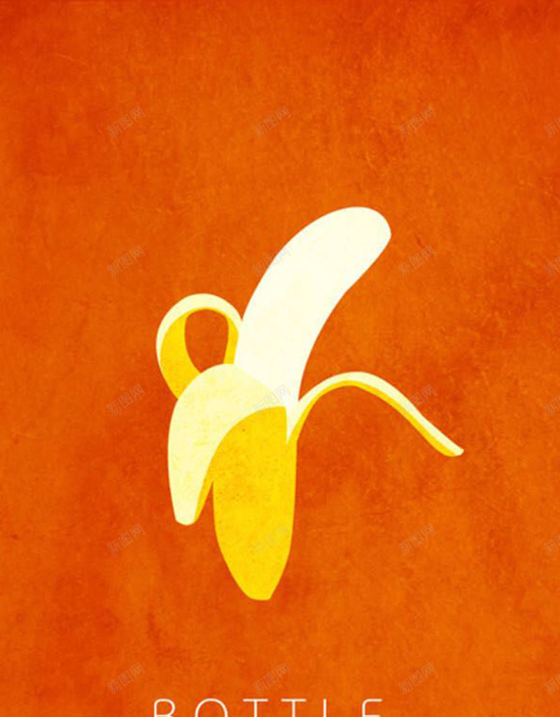 橘红色香蕉背景jpg设计背景_新图网 https://ixintu.com H5 h5 小清新 文艺 橘红色 简约 香蕉