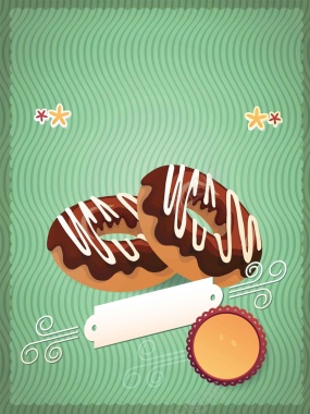 美味甜甜圈好吃烘培房海报背景模板矢量图背景