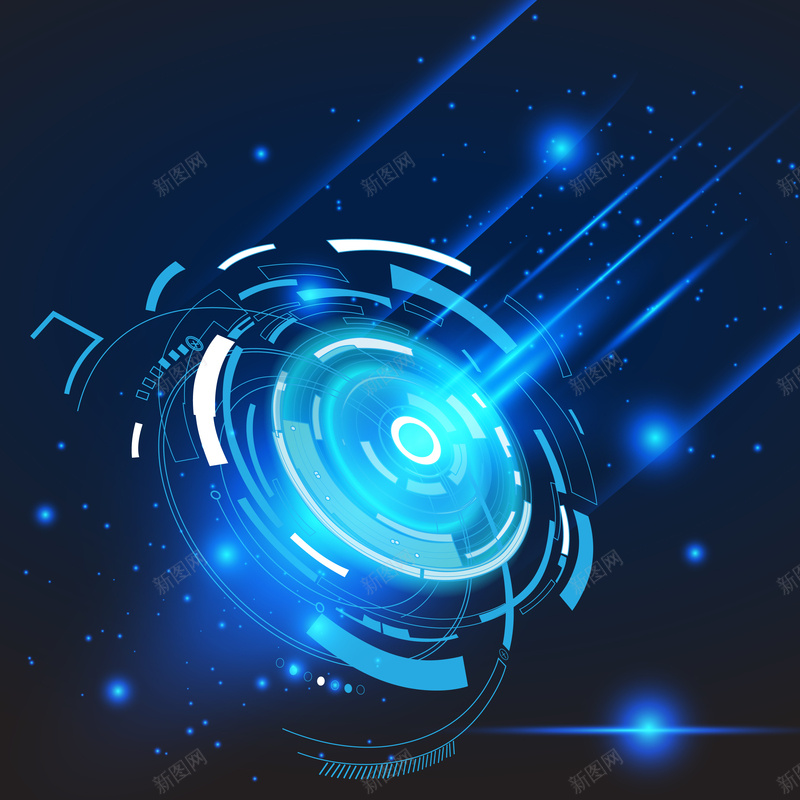 蓝色光感科技海报背景矢量图ai设计背景_新图网 https://ixintu.com 光感 光环 底纹 星光 海报 矢量 科技 科技感 素材 背景 蓝色 高科技 矢量图