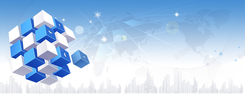 互联网科技背景psd设计背景_新图网 https://ixintu.com 互联网 商务 地图 底纹 技术 方块 海报banner 科幻 科技 科技感 科技风 蓝色 高科技
