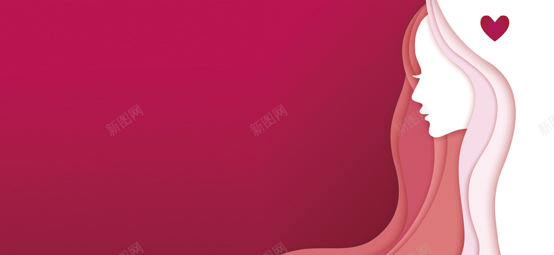三八妇女节清新简约粉色海报背景背景