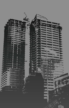 灰色高楼大厦背景矢量图摄影图片