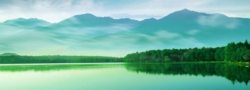 旅游烟雨中的山水清新背景bannerpsd_新图网 https://ixintu.com banner 山水 摄影 旅游 海报banner 清新 烟雨 背景 风景