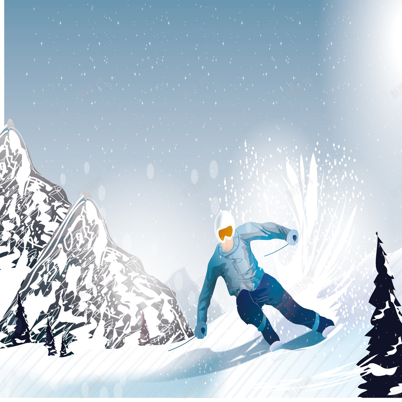滑雪海报背景矢量图ai设计背景_新图网 https://ixintu.com 冬天 海报 滑雪 激情 狂欢 背景 运动 雪地 雪山 矢量图