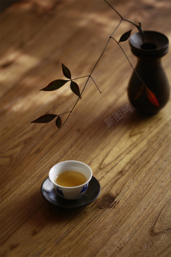 饮茶广告设计文艺广告茶具茶品饮茶茶叶背景高清图片