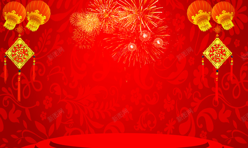 中国风大红灯笼新春红色背景背景图片免费下载 素材7qmjwgqww 新图网