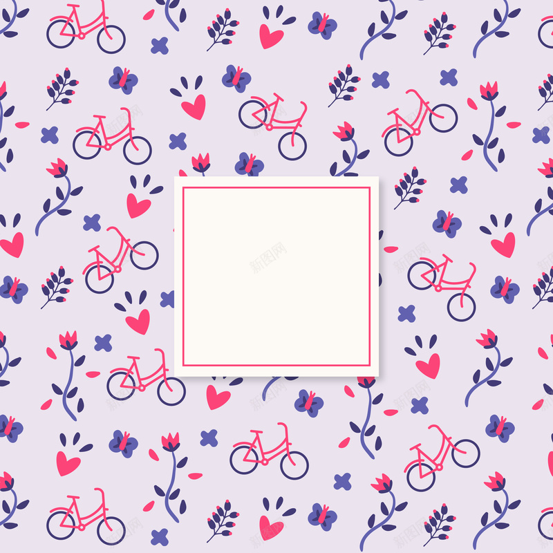 自行车纹理背景矢量图ai设计背景_新图网 https://ixintu.com 开心 海报 淡紫色 素材 纹理 纹理素材 背景 自行车 自行车背景 矢量图