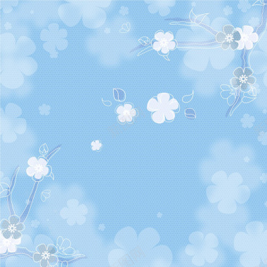 浅蓝色圣诞鲜花背景背景