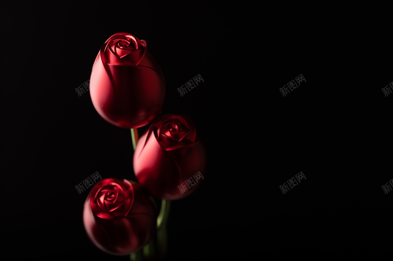 黑色红金属玫瑰5jpg设计背景_新图网 https://ixintu.com 玫瑰 红宝石 金属 金属玫瑰
